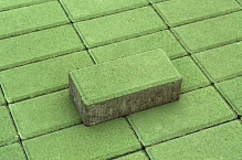 Тротуарная плитка Кирпич 100х200х45 мм зеленый