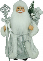 Декоративная фигура Дед Мороз серебристый 30 см 