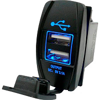 Автомобільний зарядний пристрій CarCommerce 12/24V - 2 x USB 42557
