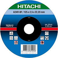 Круг відрізний по металу Hitachi  125x2,5x22,2 мм 752512