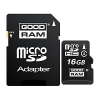 Карта памяти Goodram microSDHC 16 GB Class 4 + adapter