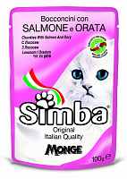 Консерва для взрослых кошек SIMBA. лосось и дори 100 г