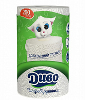 Бумажные полотенца Диво 250 отрывов двухслойная 1 шт.