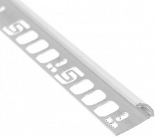 Уголок для плитки Salag внешний 147 ПВХ 9 мм 2,5м серебристый 