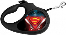 Поводок-рулетка WAUDOG с рисунком Супермен Лого M до 25 кг 5 м