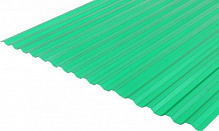 Гофрированный монолитный поликарбонат Bauglas Strong 2000x1050мм зеленый 