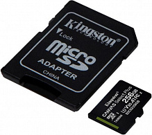 Карта памяти Kingston microSDXC 256 ГБ Class 10 (SDCS2/256GB) Canvas Select Plus UHS-I U3 