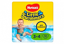 Подгузники-трусики для плавания Huggies Little Swimmers Naz 3-4 7-15 кг 12 шт 36000183399