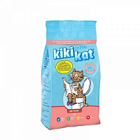 Наповнювач для котячого туалету бентонітовий Kikikat Cat Litter, дитяча пудра, 5л