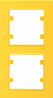 Рамка двухместная Makel Karea вертикальная желтый