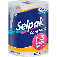 Бумажные полотенца Selpak Comfort MAXI двухслойная 1 шт.