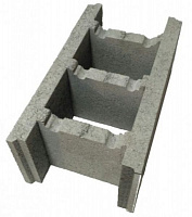 Блок бетонный для несъёмной опалубки 500х275х200 мм 