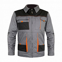Куртка рабочая Trident Орион р. XXL 56-58 рост 3-4 КР-002 серый с черным/оранжевый