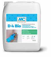 Грунтовка фунгицидная адгезионная МС Bauchemie D4 Bio для поглинаючих основ з антигрибковим ефектом 5 л 